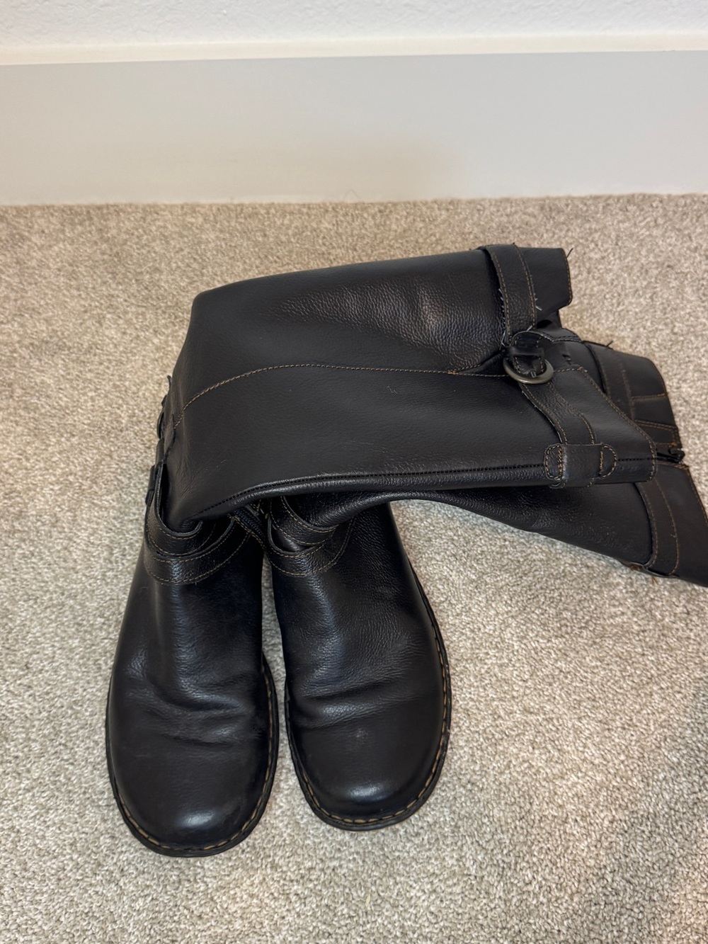 BOC Born Womens Size 8.5 Black Synthetic Tall Boots Shoes
